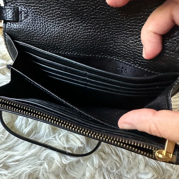 Tory Burch Britten purse bag chain wallet black leather new with tags! - Picture 11 of 14